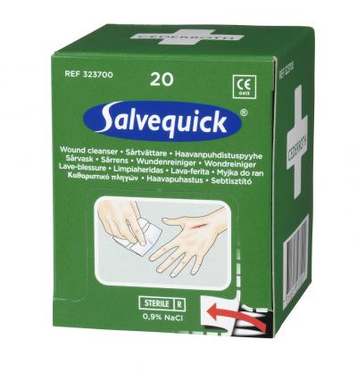 Salvequick Savett Wound Cleanser (0,9% NaCI, steril) 20 pcs