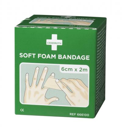 Cederroth Soft Foam Bandage 6 cm x 2 m, 2-pack