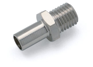 Connection nipple for extraction hose 
