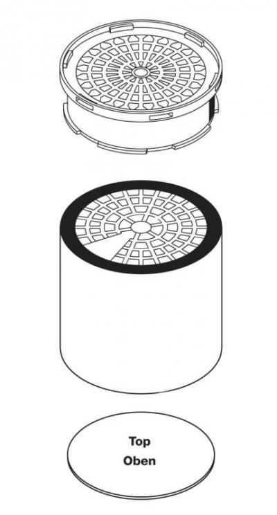 Compressed air cleaning filter 