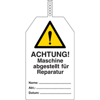 Tags-Achtung!Machineab...!145x85mm-B-689