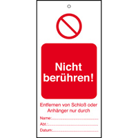Tag-NICHT BERUHREN- 50x110 Red B-851